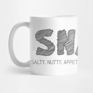 SNACK (Salty, Nutty, Appetizing, Crunchy, Kindness) Mug